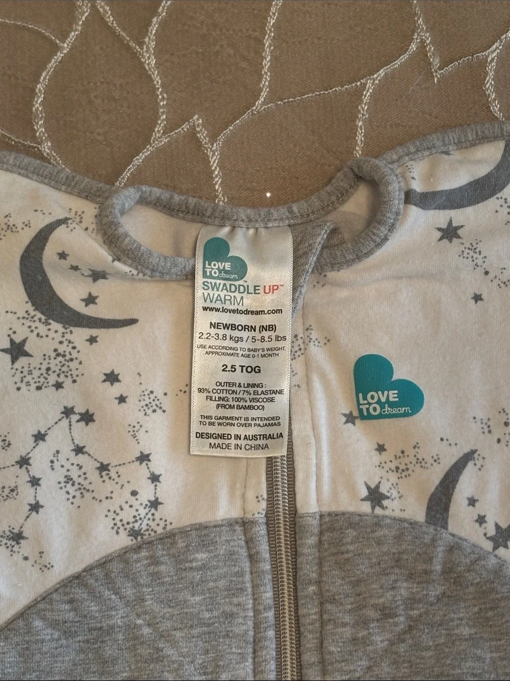 Love To Dream - Swaddle Up Warm Sleep Sack. TOG 2.5 - Newborn size